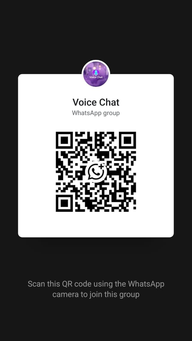 Voice Chat WhatsApp Group QR Code